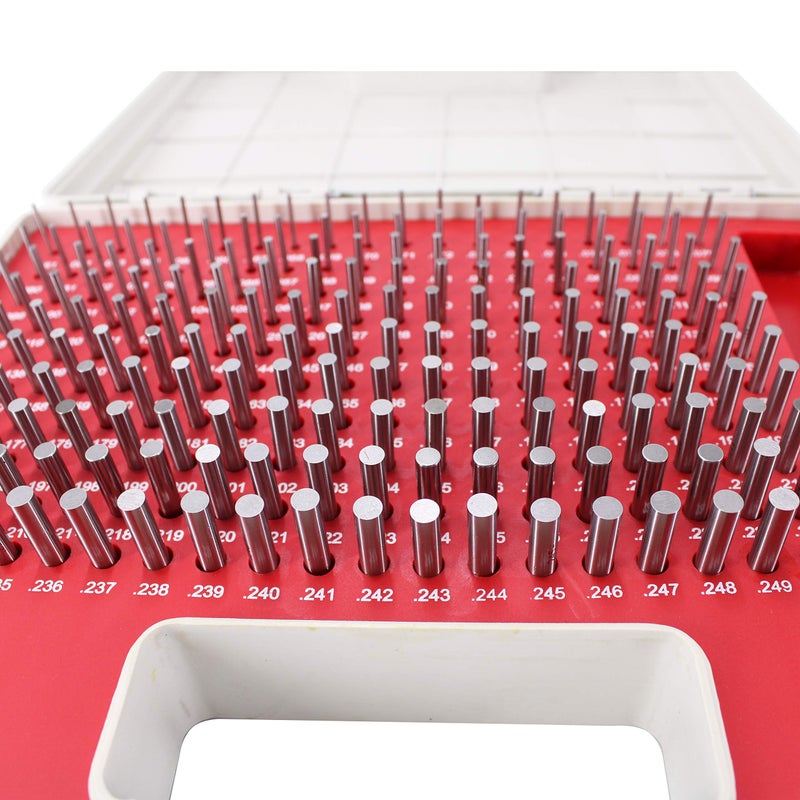 TEXALAN(R) Steel Pin Gage Set Minus Heat Treated with Storage Case M1 190pcs 0.061"-0.250" - Image 4